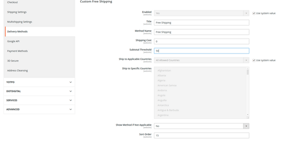 Magento 2 - How to add custom free shipping based on cart conditions and hide other methods if applicable